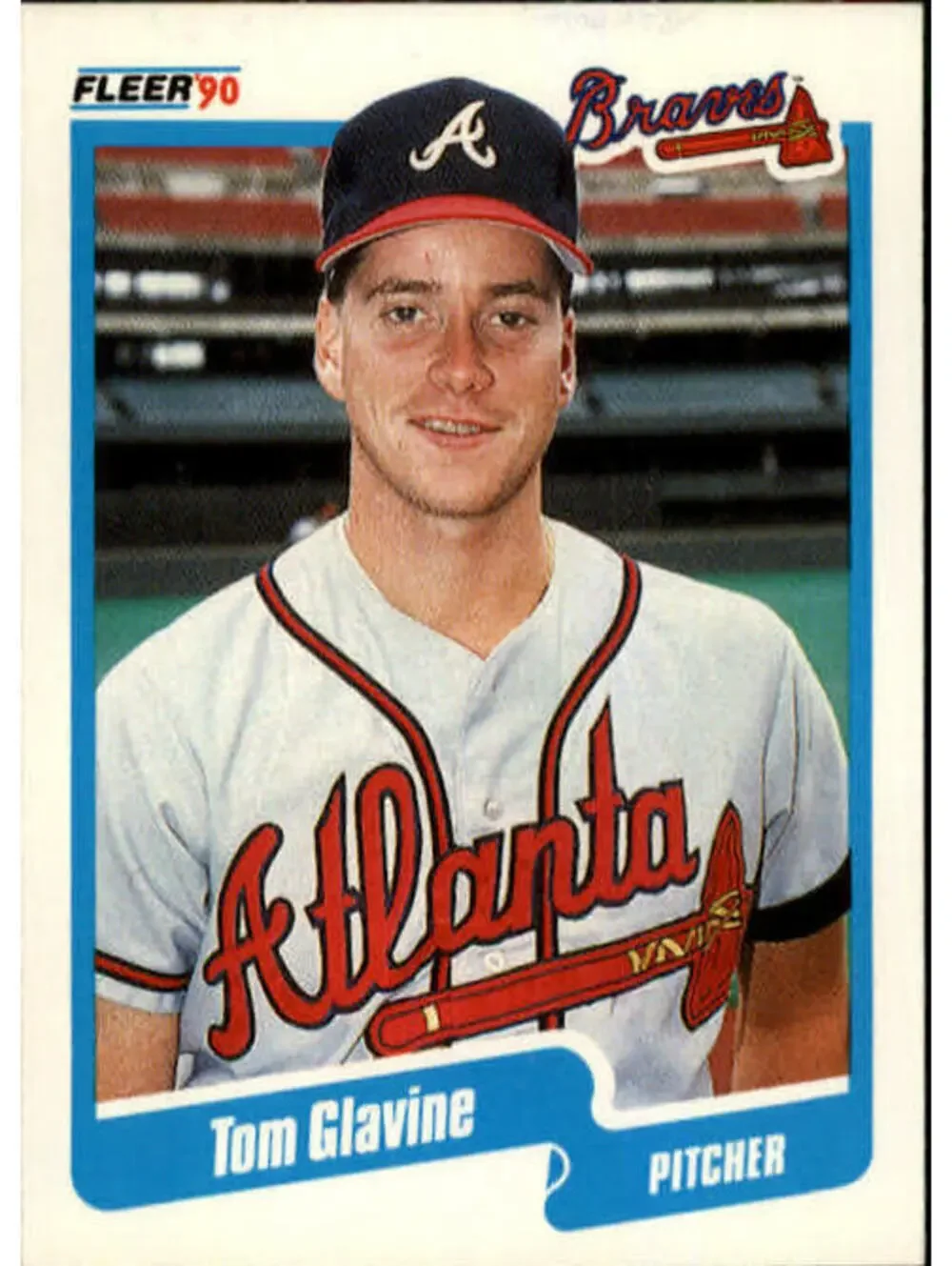 1990 Tom Glavine Fleer Baseball Card #583